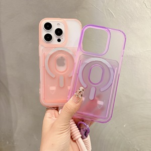 Funda Protectora Magnética para Teléfono, TPU+PC, Antigolpes, Protección 360°, para 17/16/15/14/13/12 Pro Max/15 Plus, con Ranuras para Tarjetas y Cordón, Venta al Por Mayor - Product Image 1