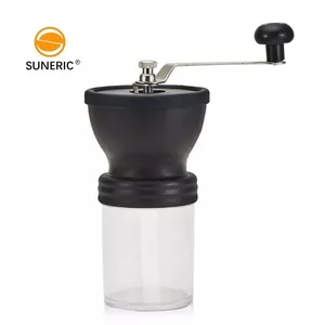 Tragbare Kurbel Einstellbare manuelle schwarze Kaffeemühlen Grat mühle Maschine Hand Kaffeemühle Grat
