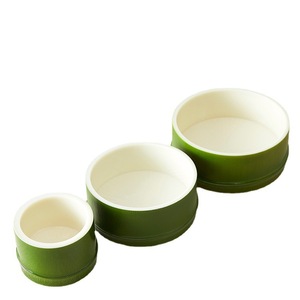Plato de servir japonés con forma de bambú de doble hoja, plato de sushi de boca plana, plato de frutas, tazas y cuencos con uniones de bambú. - Product Image 5