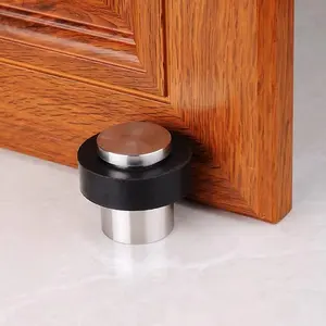Schwarze Pinsel Oberfläche Gummi-Türstopper Glastür Einrichtung für Appartment Badezimmer Duschtür