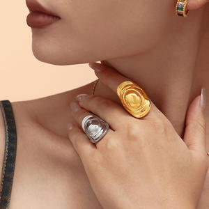 Модное регулируемое кольцо в форме соломенной шляпы - Product Image 2