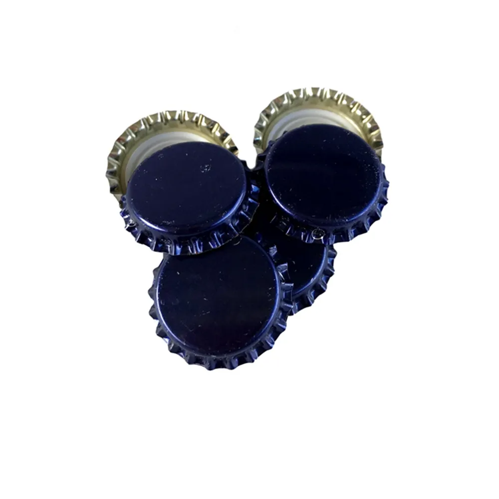 Couvercle de bouteille de bière bleu foncé bon marché en gros bouchon de couronne bouteille personnalisée 26 mm