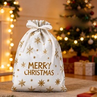 Tas Hadiah Natal Kantong Serut Aluminium Foil Souvenir Pesta Permen Kue Pernikahan Liburan Grosir Kustom 27 Desain 6 Ukuran