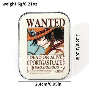 Badge en émail vintage Zoro <span class=keywords><strong>ACE</strong></span> Une pièce voulait broche - Product Image 5