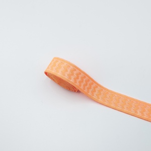 Logo imprimé fabrication ruban élastique de largeur personnalisée 19mm tissu Organza respectueux de l'environnement couture artificielle face noire - Product Image 3