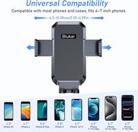 Soporte Universal para Teléfono Móvil para Coche, con Clip Metálico para Rejilla de Ventilación, Rotación de 360 Grados °   Botón de Liberación Giratorio, Logotipo Personalizado OEM, Entrega Rápida