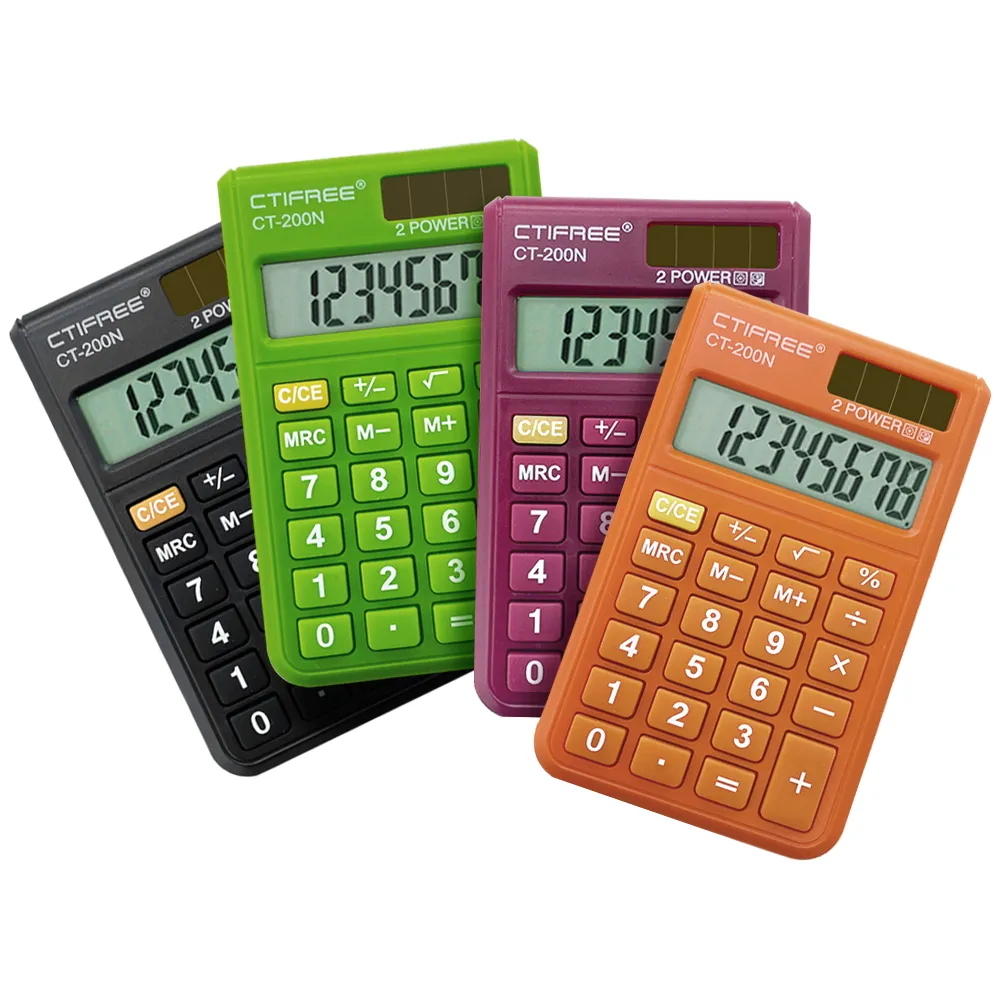 Pocket Calculator Home Kids Basic Office Desktop Dual Powered Handheld School Small 8 Cijfers Display Mini Pocket Calculator