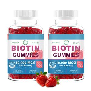 Cápsulas de Biotina con Vitaminas de Máxima Potencia, Sabor Fresa Natural, Sin Gluten, <span class=keywords><strong>10000</strong></span> <span class=keywords><strong>MCG</strong></span> por Porción, 30 Porciones - Product Image 1