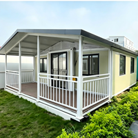Maisons conteneurs pliables et extensibles, maisons préfabriquées modernes modulaires portables extensibles pour villas de vacances à la plage, cabanes résidentielles
