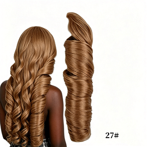 BELEZA 27 #   Offre Spéciale – Extensions de Cheveux Synthétiques pour Tresses au Crochet, Style Boucles Françaises, Résistantes à la Chaleur, 24 pouces, 150g, pour Femmes Africaines - Product Image 1