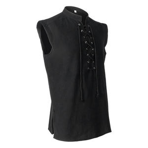 Gilet medievale da uomo rinascimentale Steampunk Vest Vintage Gothic Tailcoat Jacket Costume di Halloween - Product Image 2