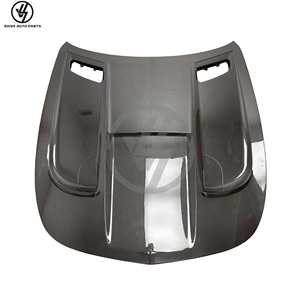New Black Glossy Twill Weave Full Dry Carbon Fiber Front Hood for AMG GT GTC GTS 2015-2018 Car Parts - Product Image 1