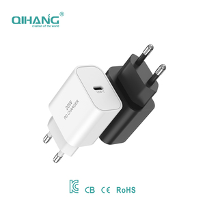 شاحن صغير 20 واط بتقنية GaN، شاحن حائط بمنفذ <span class=keywords><strong>USB</strong></span>-C واحد، محول شحن سريع، قابس قابل للطي، أساسيات السفر للهواتف. - Product Image 1