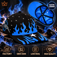 Casquette de baseball en daim à 5 panneaux personnalisée de haute qualité avec strass, doublure en satin, broderie 3D, style streetwear, chapeau de luxe, vente en gros OEM ODM