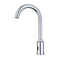 Robinet de cuisine intelligent à détecteur de mouvement sans contact, monocommande, design moderne et classique, économie d'eau, finition brossée, montage sur plan.