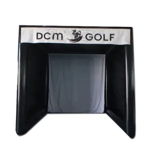 Custom Heavy Duty Portable Outdoor Golf Simulator Driving Range Tent Inflatable Golf Cage With Movie Screen