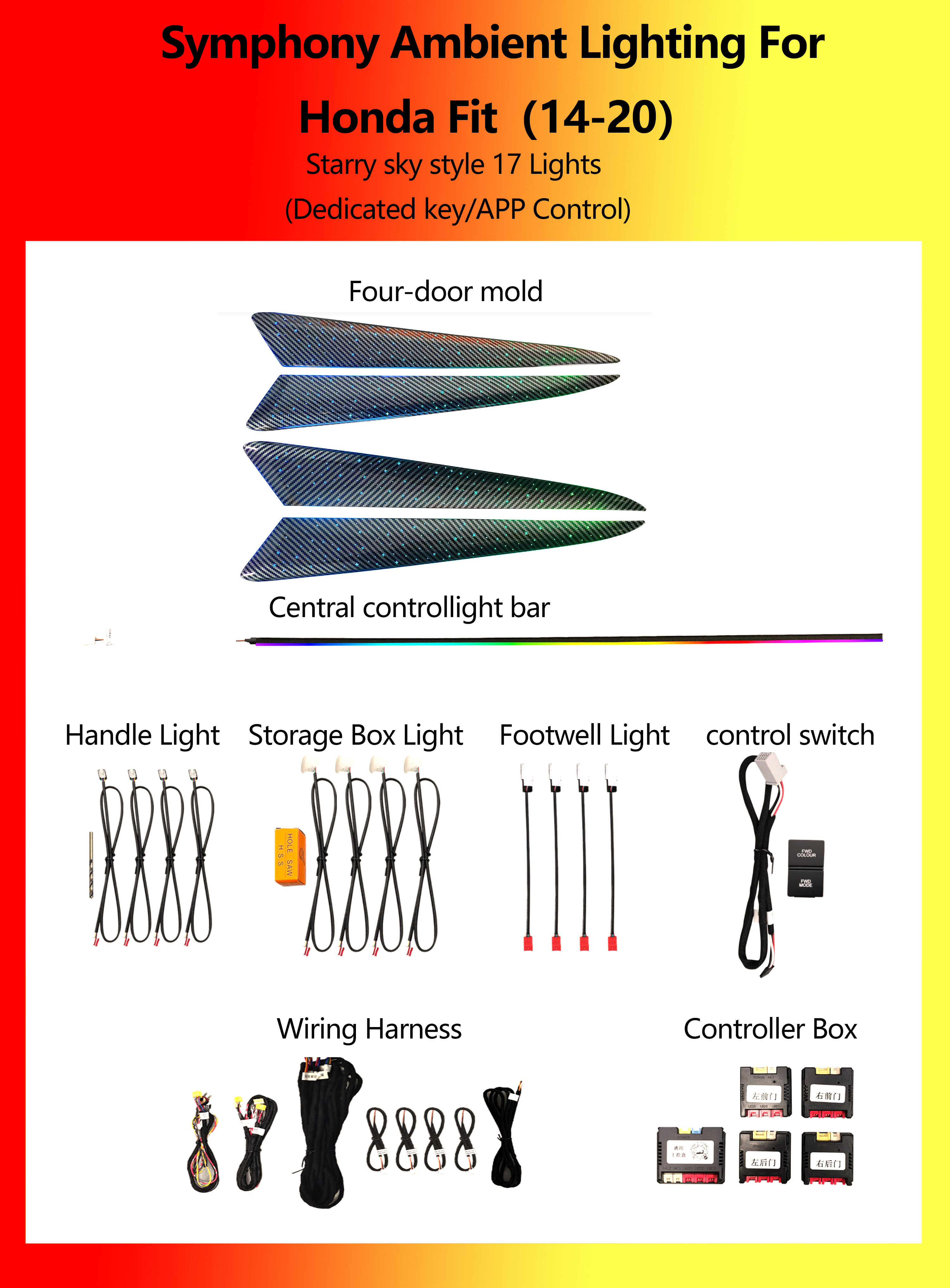 Honda Fit Starry sky style  Symphony 17  Lights