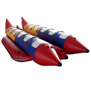 Juguetes inflables de agua de plátano de alta velocidad de PVC caliente barco pez mosca para 6 personas para Lago y Mar - Product Image 4