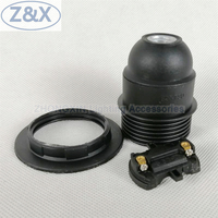 Douille de lampe à vis filetée ZX E27-TSD avec anneau de verrouillage, support d'ampoule pour animaux de compagnie, 250V, thermoplastique ignifuge ENEC