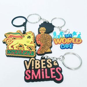 โรงงาน OEM ผลิตพวงกุญแจ PVC แบบกำหนดเอง พิมพ์สีเต็มรูปแบบ ลายนูน พวงกุญแจยาง PVC แบบนิ่ม 2 มิติ 3 มิติ - Product Image 6