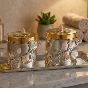 Classic Stainless steel Spice Container With Lid Engraved Floral Design Round Shape <b>Storage</b> <b>Box</b> For <b>Kitchen</b> Use - Product Image 4