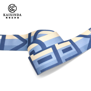 Bande élastique en polyester de haute qualité avec logo imprimé personnalisé pour la décoration de vêtements, ceinture - Product Image 5