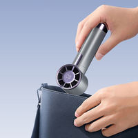Ventilador Portátil Recargable de Mano con Luz, Alimentado por USB y Batería, para Uso Doméstico y en el Automóvil