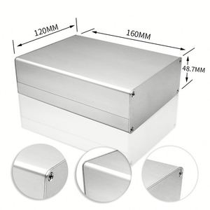 <b>Metal</b> Audio Amplifier Case Manufacturer Customized CNC Machining Aluminum <b>Box</b> Enclosure Case Electric Meters IP54 Powder Coating - Product Image 2