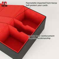 Boîte de rangement Torson Premium 200+ pour cartes TCG CCG PTCG, en cuir PU, portable, avec fermeture magnétique supérieure, fonction de retournement de carte, boîte de carrom