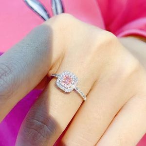Anillo de Diamantes Rosados de 0.55CT, Oro Puro de 18k, Anillos de Boda, Piedras Preciosas Auténticas Xinfly, Venta al Por Mayor - Product Image 5