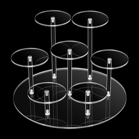 Ensemble de supports à gâteaux en acrylique à 7 niveaux pour table de desserts, porte-gâteaux, cupcakes, pâtisseries pour mariages, anniversaires, présentation de bonbons