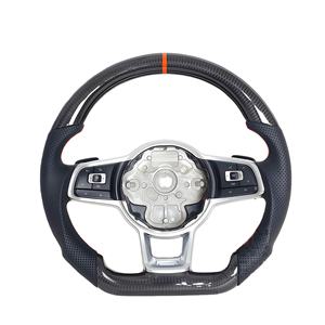 Volant de direction en cuir Nappa rouge avec marquage de calibrage en carbone pour VW <span class=keywords><strong>Golf</strong></span> <span class=keywords><strong>7</strong></span> Mk7 2015-<span class=keywords><strong>2019</strong></span>, <span class=keywords><strong>prix</strong></span> de gros - Product Image 1