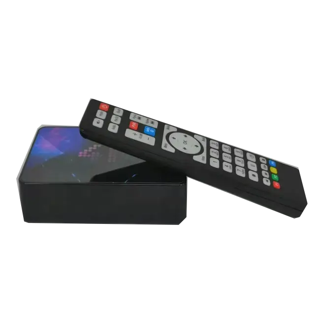 Global Tv Box Eksternal 5G Wifi, Set Top Box Jaringan 4K FTA Quad Core untuk Warna Hitam