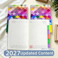 Nouveaux carnets personnalisés 2027, journal à spirales, agenda quotidien, hebdomadaire, mensuel, organiseur A5, bloc-notes, agenda, planificateur