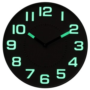 Glow in the Dark <b>Decorative</b> <b>Wall</b> <b>Clock</b> Rounded Shape Luminous and Eye-Catching - Product Image 1