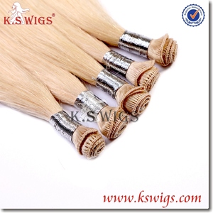 Extensions de cheveux humains Remy chinois 100 % naturels, tissées à la main, double trame, doux, sans perte, couleur claire, lisses naturelles, vente en gros - Product Image 5