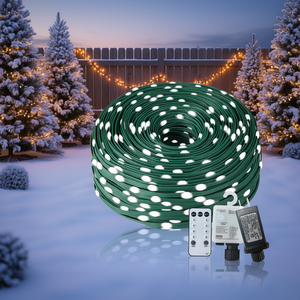 Guirlandes lumineuses de Noël 1000 LED 328 pieds, guirlande extérieure IP67 étanche, télécommande, éclairage décoratif de Noël - Product Image 2
