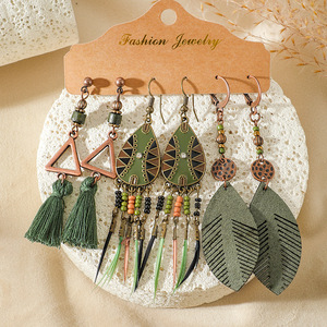 Pendientes Largos Boho para Mujer, Modernos, Hechos a Mano, Vintage, Elegantes, Bonitos, para el Verano, Accesorios, Joyería, Regalos - Product Image 4