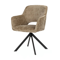 Mobilier de maison design moderne tissu français de haute qualité fauteuil en velours/sherpa pieds en métal chaise pivotante