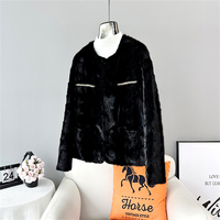 2023 Winterkollektion Damen 100% Echtpelz Slim Parka Bürodamen Kurze Nerzpelzjacke mit Polyesterfutter JT3466