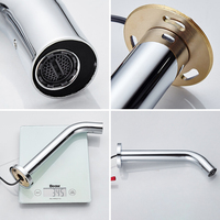 Robinet de cuisine et salle de bain moderne à poignée unique, à capteur infrarouge automatique, sans contact, électronique