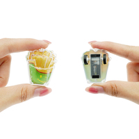 Kinder Clear Cover Pull Back Auto Spielzeug Kleine Reibung Kuchen Burger Pommes Frites Autos Spielzeug für 50MM Kapsel
