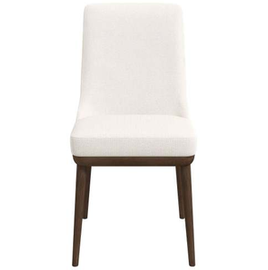 Chaise de salle à manger moderne et confortable pour l'extérieur, avec structure en bois et tissu en coton - Product Image 4