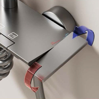 Ensemble de robinets de douche piano muraux à 4 voies en aluminium gris pistolet à écran LED Thermostatique Jet Soft Rain Slide Bar Salles de bains