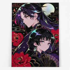 Affiches holographiques personnalisées en feuille d'aluminium pour anime, impressions numériques sur papier holographique, objets de collection, goodies, affiches mates de bandes dessinées, mangas et animations - Product Image 2