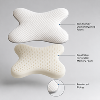 Oreiller cervical ergonomique en mousse à mémoire de forme pour couple, oreiller décoratif en mousse à mémoire de forme pour le cou, oreiller de voyage pour lit et décoration intérieure