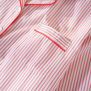 Pigiama Personalizzato Yiyan per Donna, Set in Cotone 100%, a Righe o Tinta Unita con Bordi a Contrasto, Abbigliamento da Notte e da Casa - Product Image 3