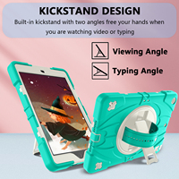Étui de protection pour tablette en silicone PC de qualité supérieure, trois couches, antichoc, pour la famille et les enfants, avec béquille pour iPad 9.7 2017/2018