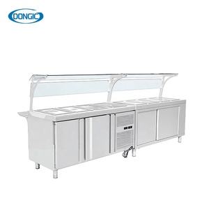 Mostrador de alimentos eléctrico de acero inoxidable para cocina comercial con tapa de vidrio para servir alimentos calientes de una fuente de energía eléctrica - Product Image 6