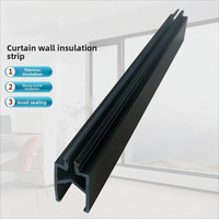 Bande de rupture thermique en PA66 GF25 renforcée de fibres de verre, rainure H11, faible conductivité thermique, modèle RF-H11*14 pour mur-rideau en aluminium
